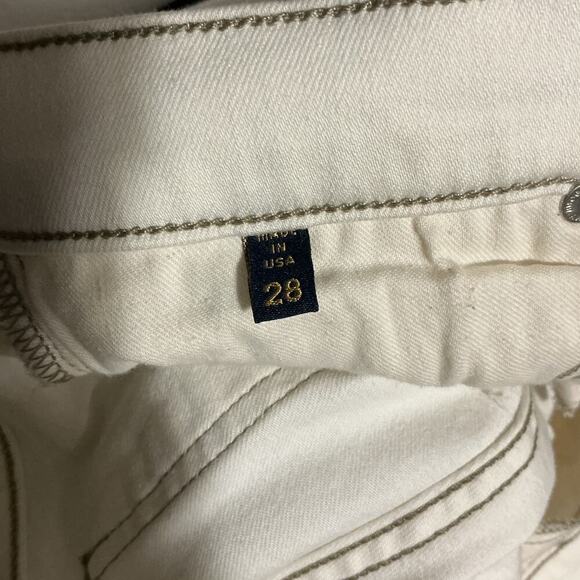 Ramy Brook Mid Rise Skinny White Jeans Chain Link Patterned NWT Women’s 28 - Picture 10 of 12